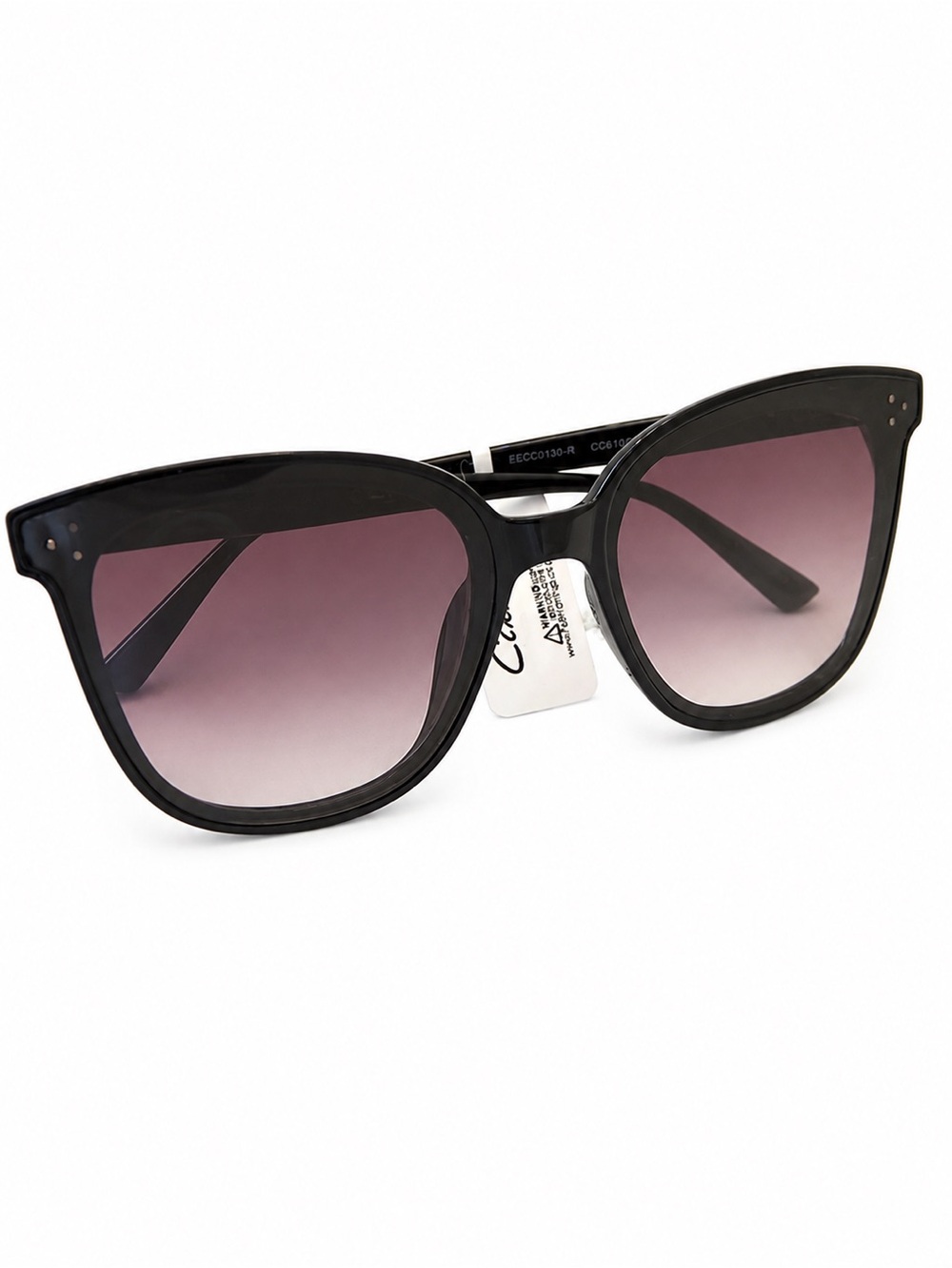 Circus NY Sam Edelman Black Oversized Square Sunglasses Gradient Lenses NWT